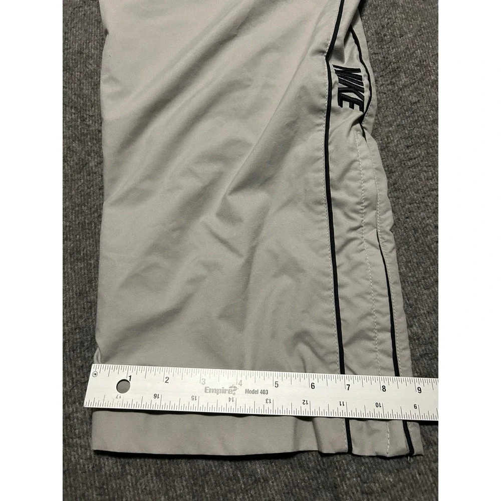 Nike sweatpants joggers Y2K gray vintage lined mens Large baggy ankle zipper - Picture 8 of 8